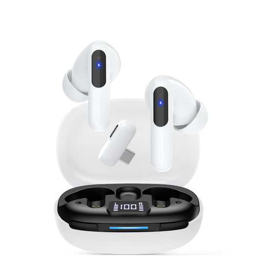 RYR Wireless Gaming Earbuds, 20ms Low Latency, Gaming Earbuds with Noise Cancelling Mic, 2.4Ghz & Bluetooth, LED Display, 36H Playtime for Meta Quest…