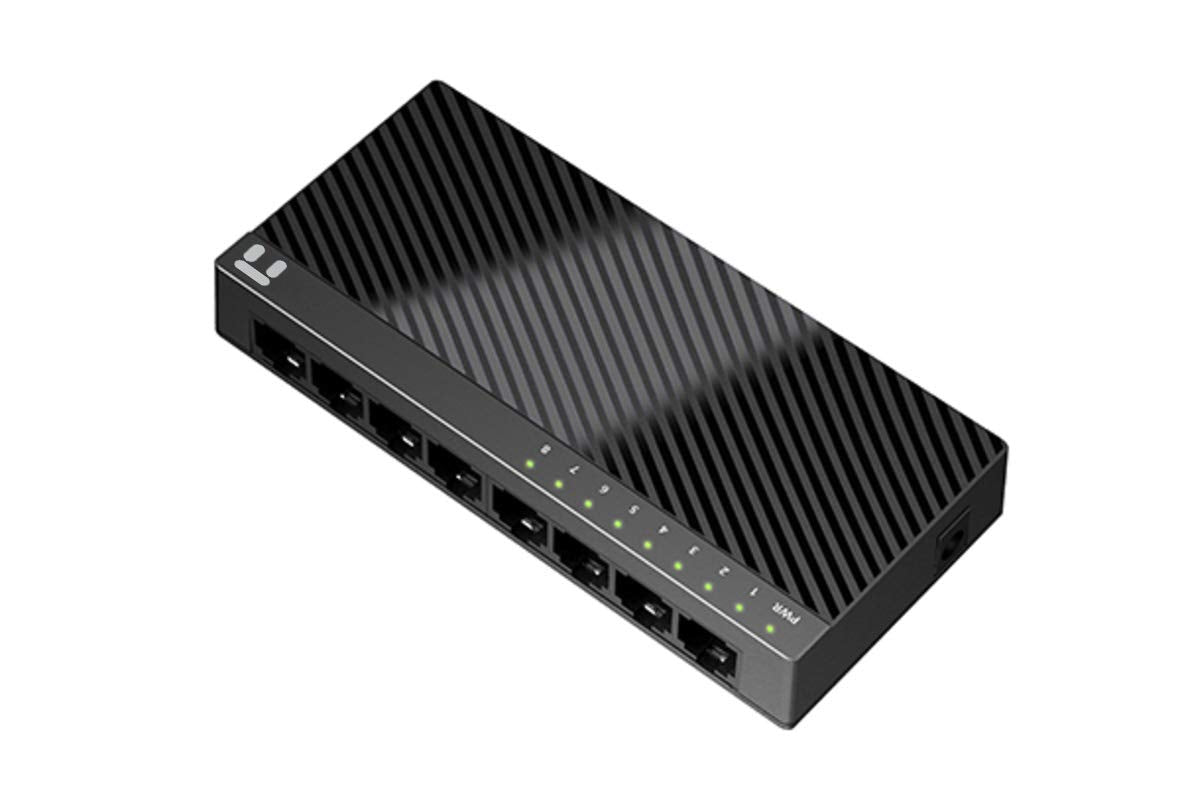 Netis ST3108C 8 Port 10/100Mbps Fast Ethernet Switch | Desktop Ethernet Splitter, Ethernet Hub, Plug and Play, Traffic Optimization Auto-Negotiation