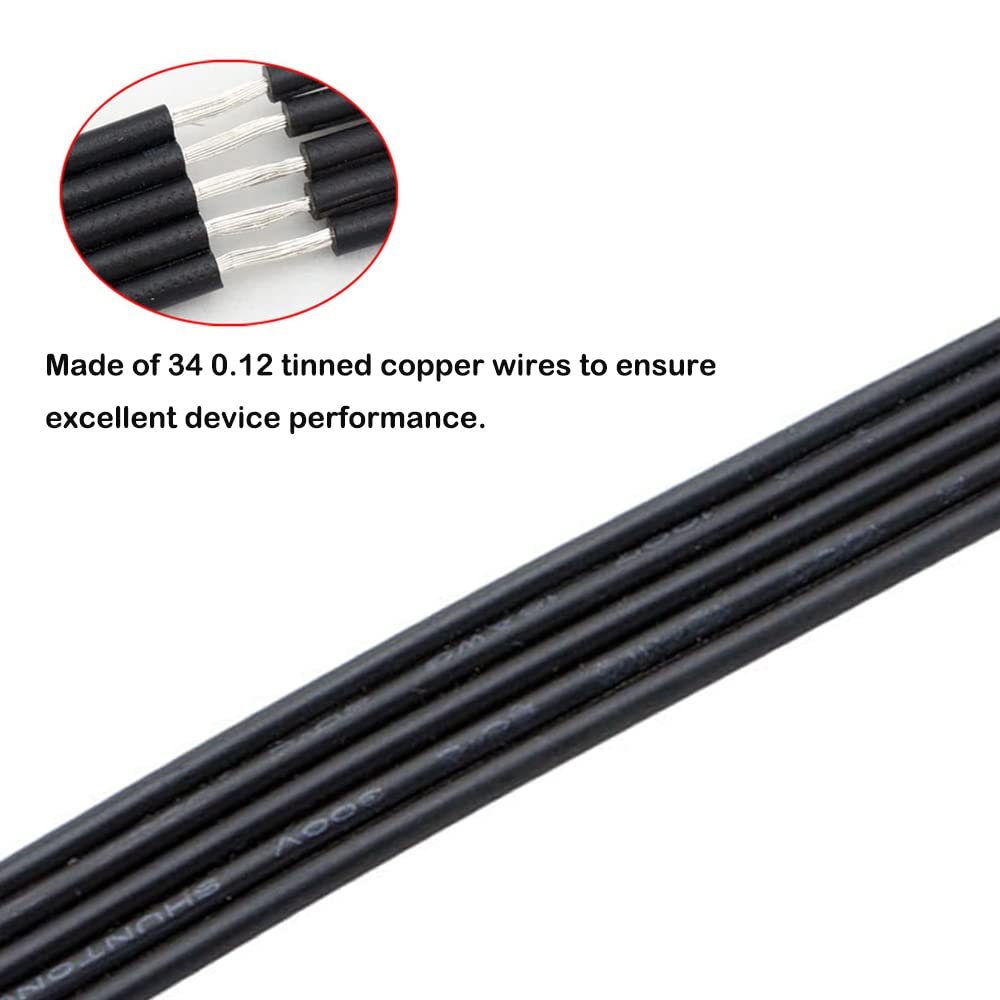 Molex 4 Pin Male to SATA Female Power Supply Cable, YiKaiEn 15 Pin SATA Power Splitter Converter Adapter Cable Hard Drive HDD SSD Extension Cable