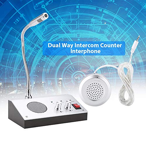 Intercom Dual Way System,Mic Speaker Window Counter Drive Thru Speaker Through Store Glass Counter for Bank Office Store Bus Station Security Company