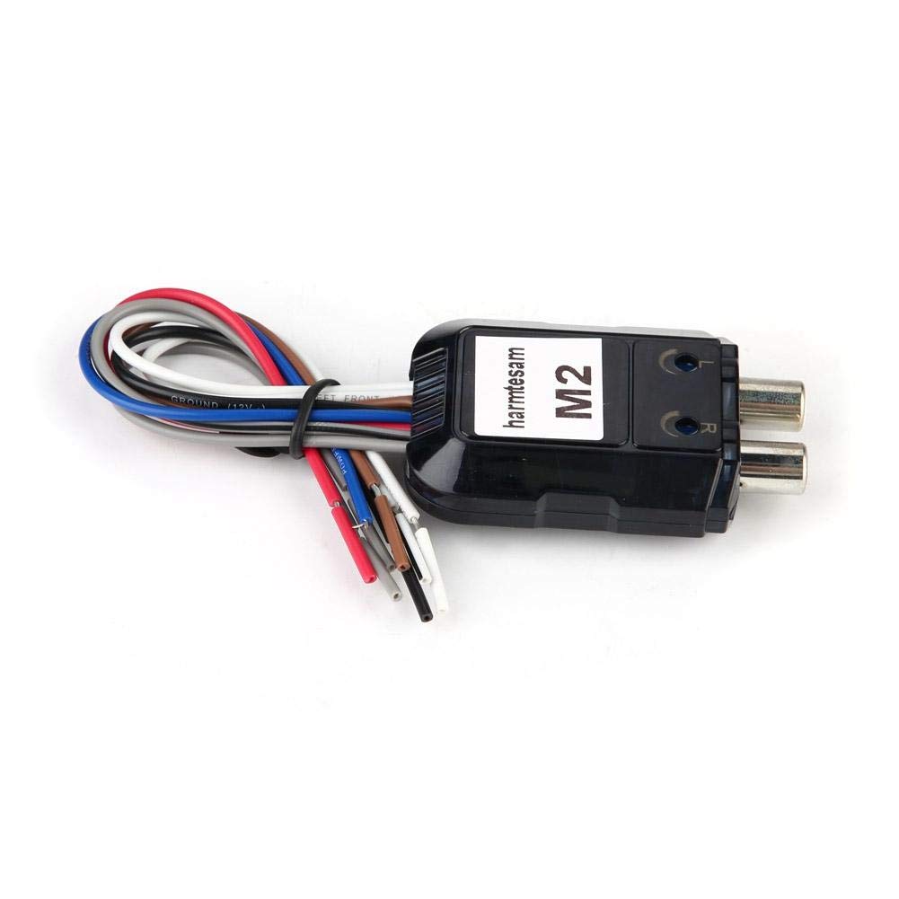 High to Low o Converter,Car Stereo Subwoofer 2 Channel High to Low o Converter with Power Amplifier Control Wire