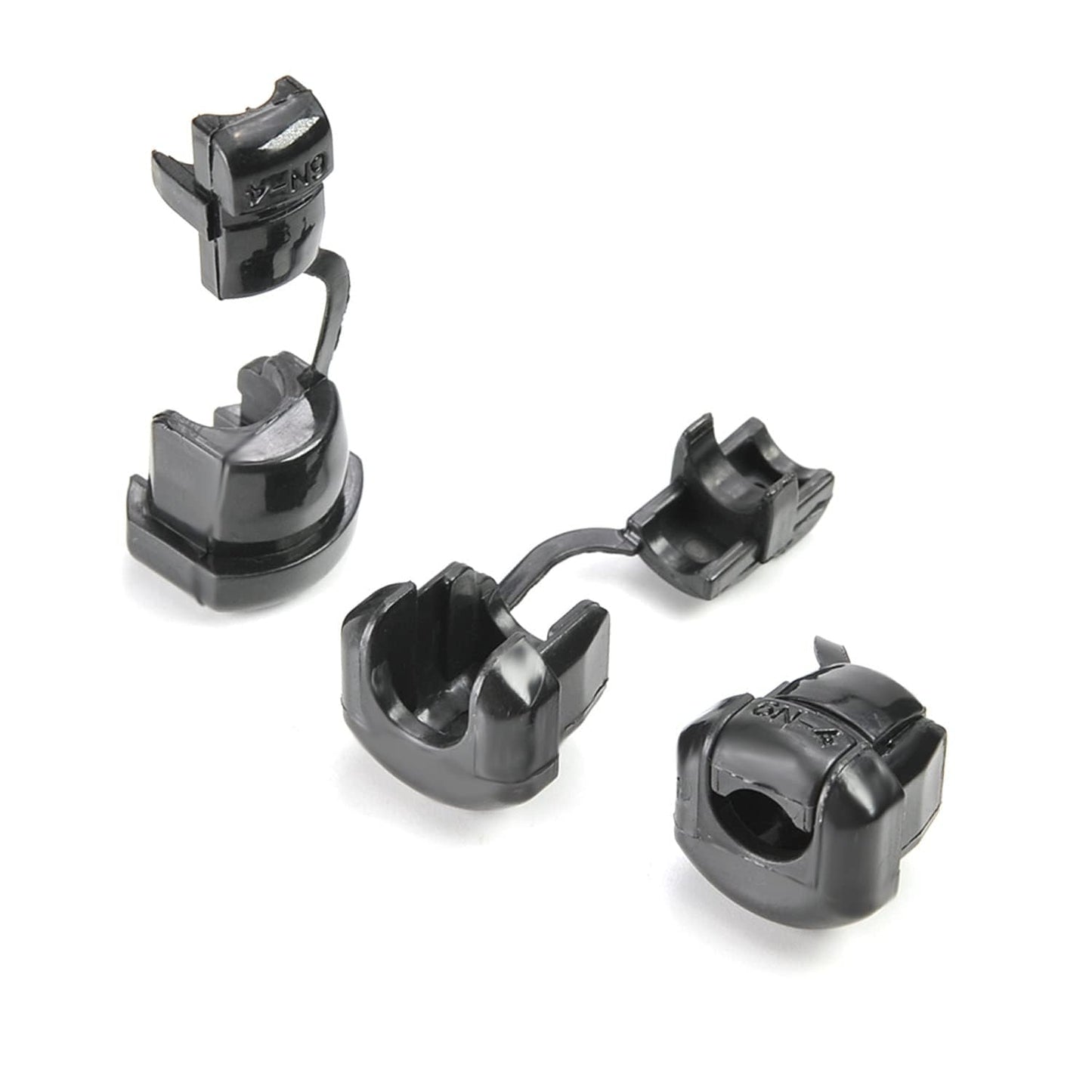 Fielect Round Cable Wire Strain Relief Bush Grommet Round Strain Relief Bushing Electric Cable Protection Cord Buckle 6N-4 40 Pcs
