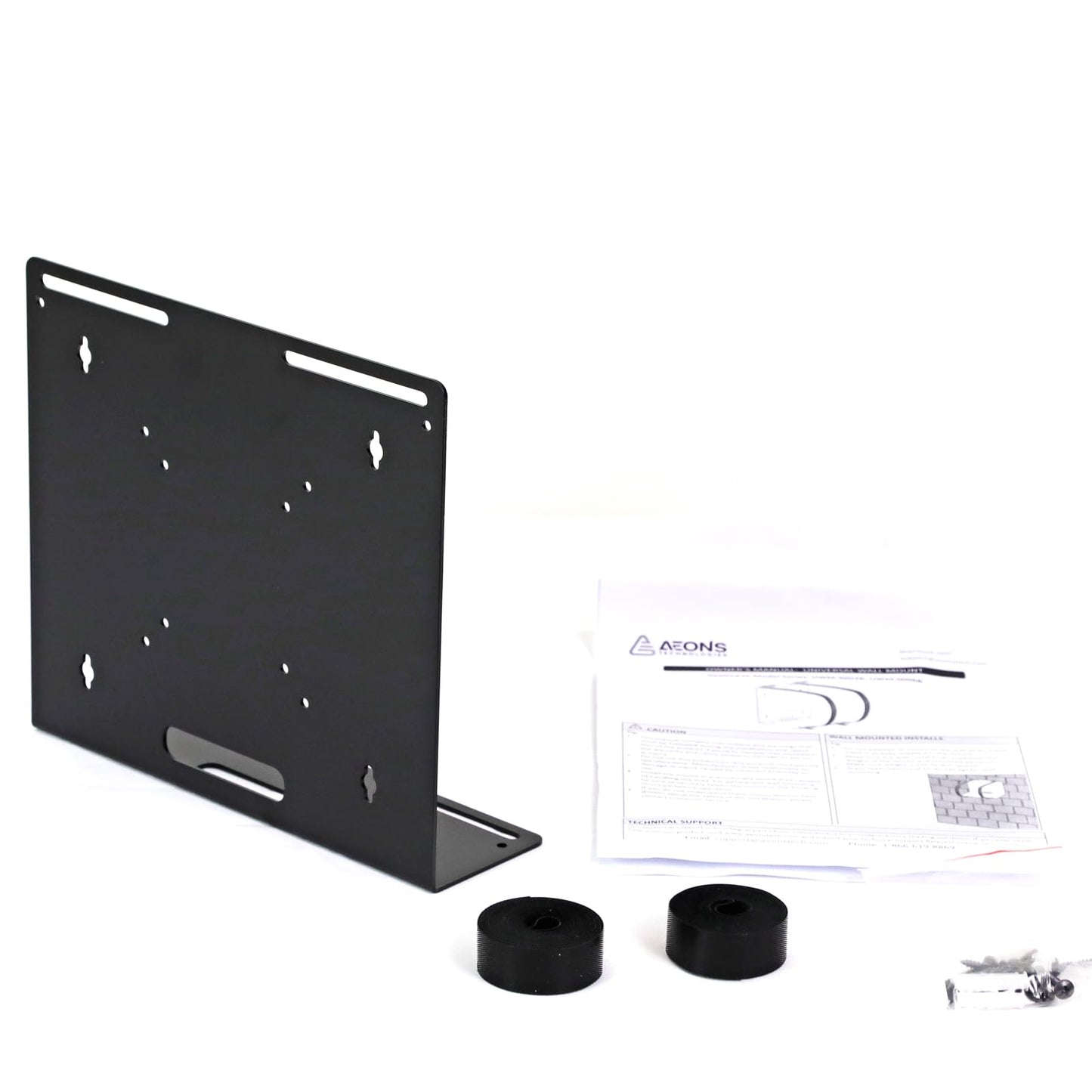 AEONS Universal Wall and VESA Mount | Adjustable Strap Mount for Computers, UPS Units, Cable Boxes, Modems, and Other Electronic Devices | Mounts on