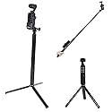 PellKing Monopod for Osmo Pocket 3,61"/155cm Selfie Stick+Aluminium Alloy Tripod+Protective Cage Extension Adapter Frame
