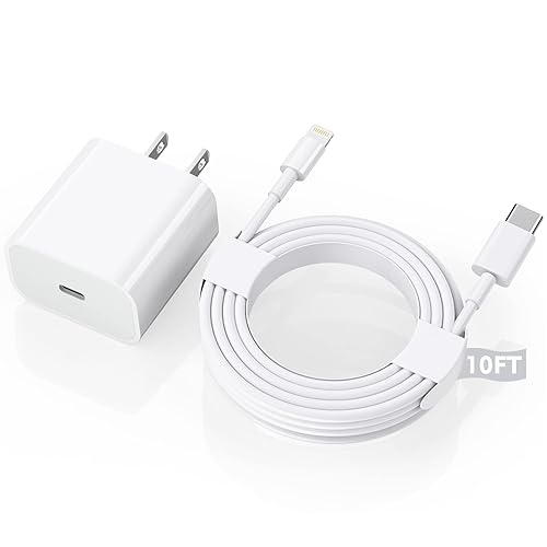 iPhone Charger ?Apple MFi Certified? 10FT Extra Long Fast Charging Type C to Lightning Cable with 20 PD USB C Wall Charger Block for iPhone 13/13…
