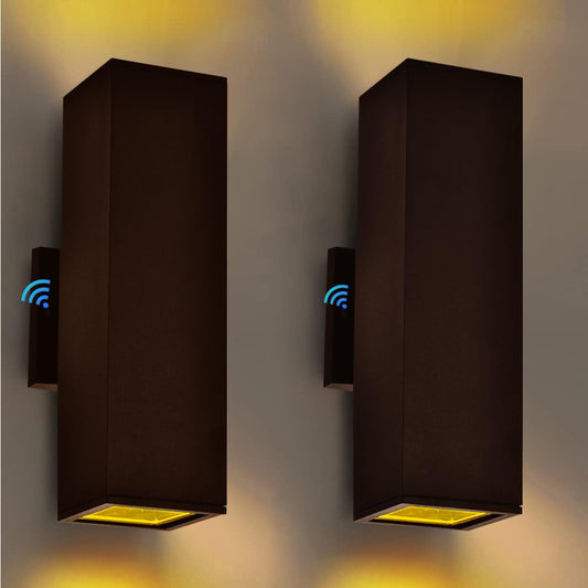 iYogaled 2 Pack Up Down Outdoor Wall Lights, Patio Wall Light Fixture, Oil Rubbed Bronze Porch Lights Outside Wall, Anti Rust Waterproof Outdoor Wall