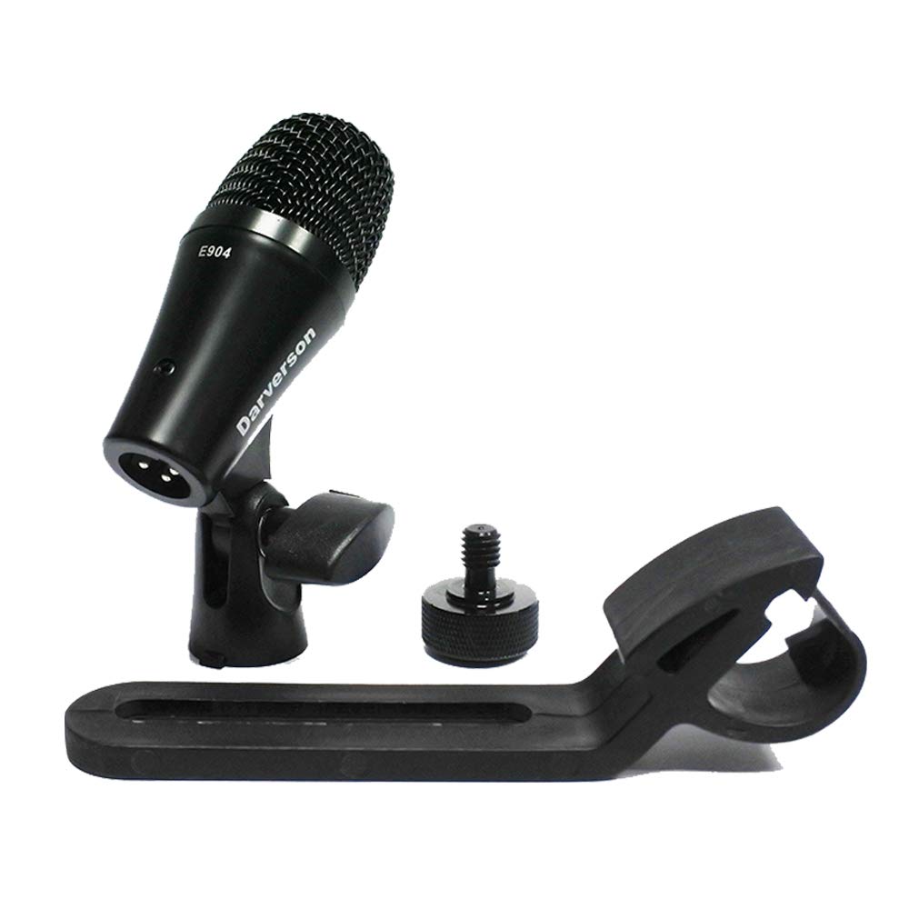 Darverson Cardioid Dynamic Tom Snare Drum Microphone Mic for Drum Kit Percussion Instrument Sound Pickup with Fixed Holder Mount