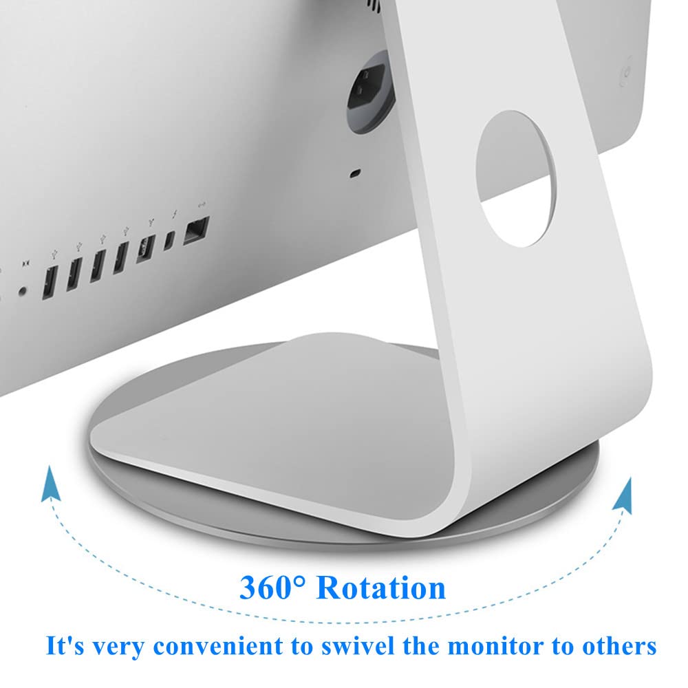 WYSXEBWZ Aluminum 360° Rotation Monitor Swivel Base Computer Screen Monitor Turntable Stand Flat Panel TV Rotating Mat for iMac Laptop Potted Plants