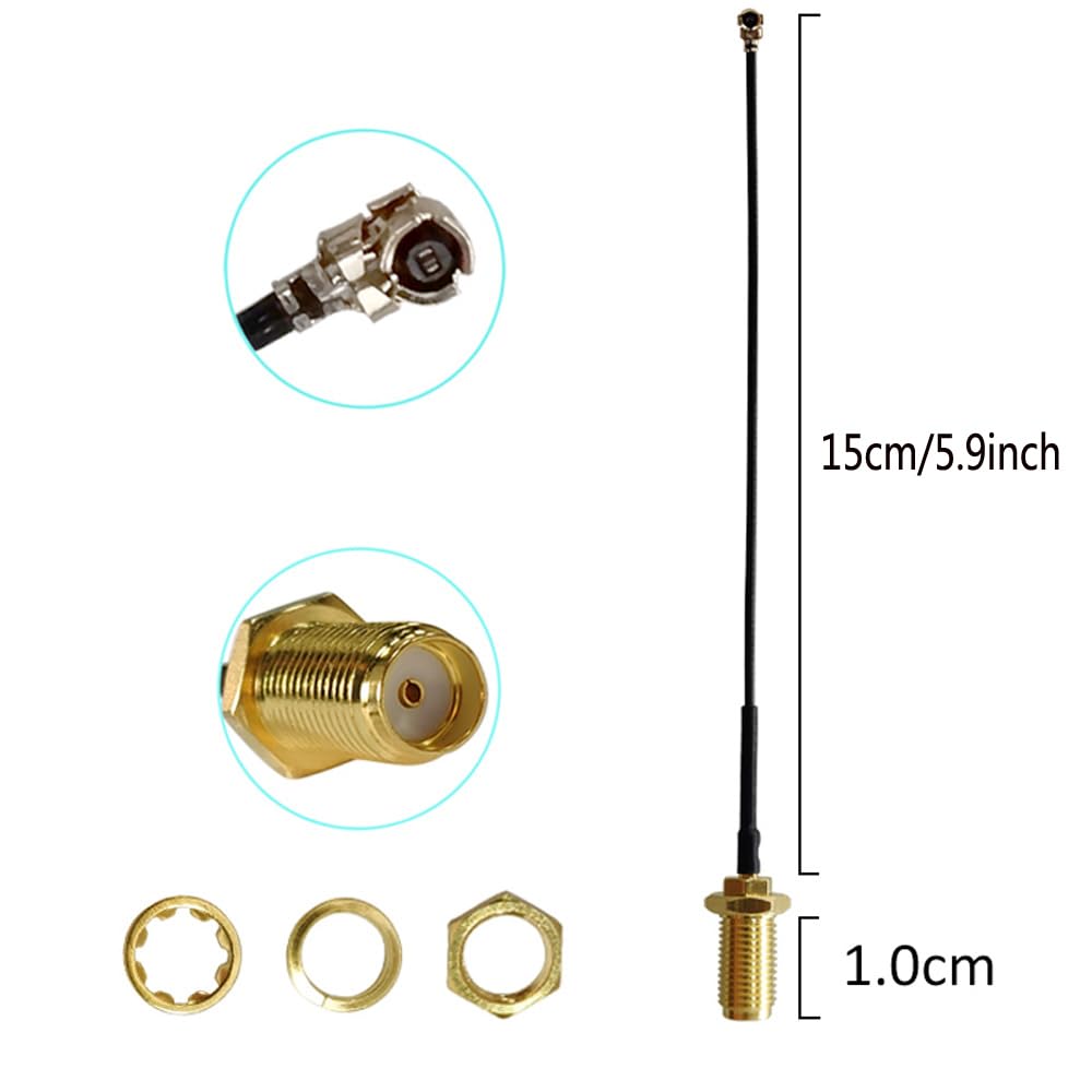 2pcs 433 Mhz SMA Gmrs Antenna High Frequency 3dbi with SMA-Male 433Mhz GSM GPRS Omni Antenna Device Receivers Alarm System with 15cm Extension Cord