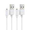 Bicmice Magnetic USB DC Charger Cable Replacement Charging Cord - 2 Pack