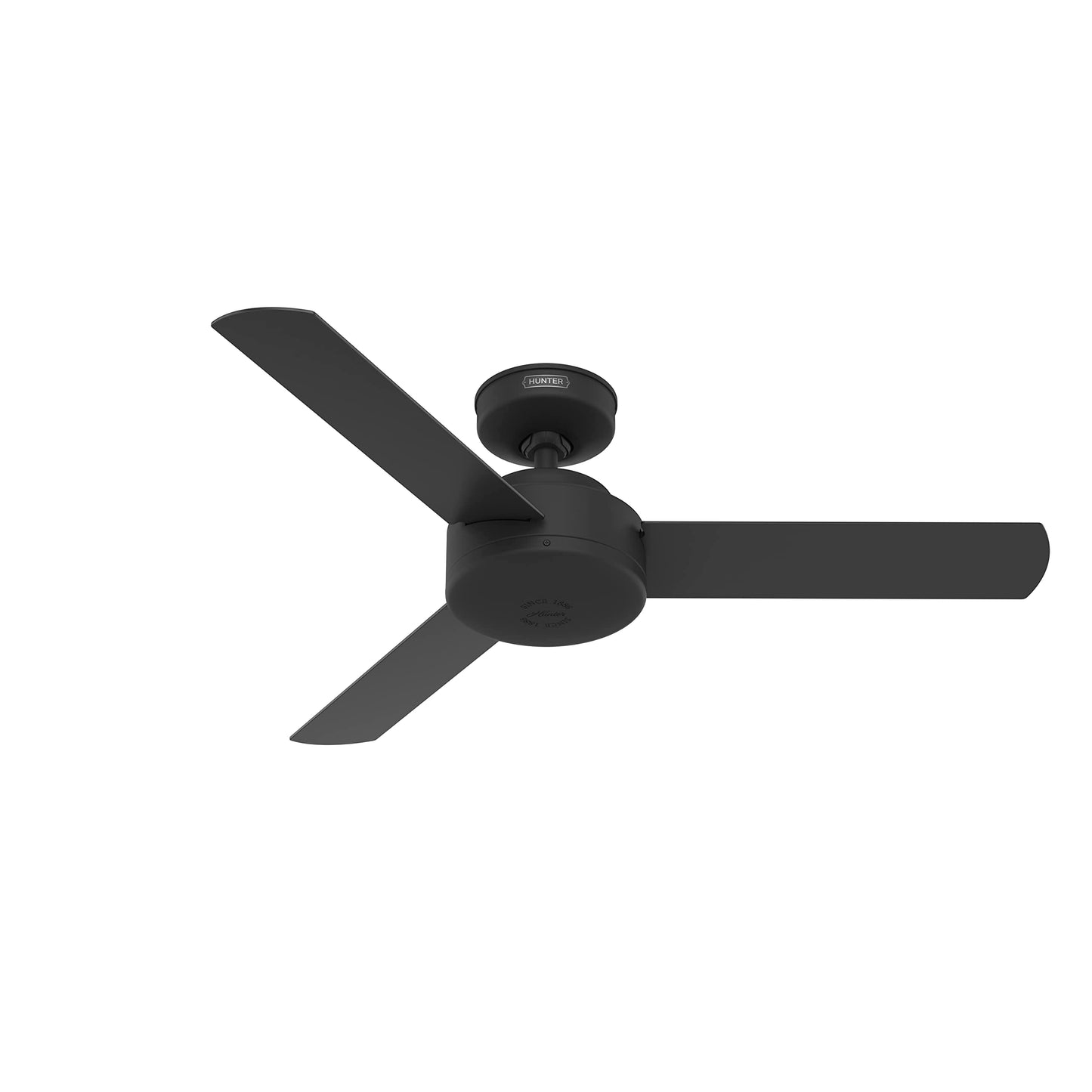 Hunter Fan 44 inch Indoor Ceiling Fan with No Light, Matte Black Ceiling Fan, 3 Blades, For Kids Room, Home Office, Living Room or Kitchen (Renewed)