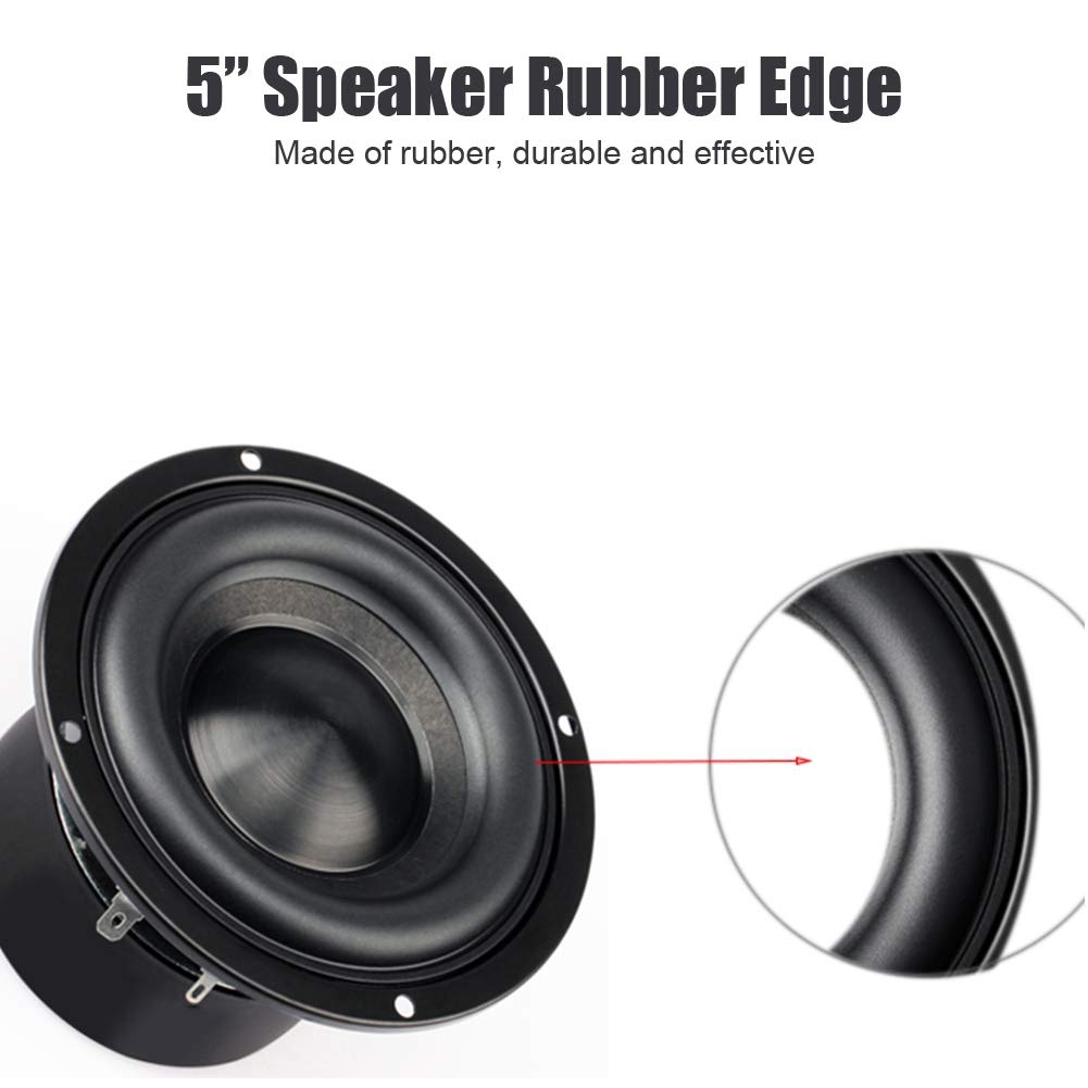 Speaker Surround Foam, Replacement Subwoofer Rubber Rim Circle Side Woofer Repair Part(5-inch)
