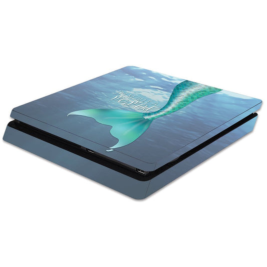 MightySkins Skin Compatible with Sony PS4 Slim Console - Im Really A Mermaid | Protective, Durable, and Unique Vinyl Decal wrap Cover | Easy to Apply