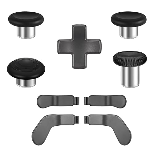 9 in 1 OEM Magnetic Thumbsticks Analog Thumb Sticks Replacement Joystick Parts Repair Accessories Kit Component Set with 4 Paddles, 1 D-Pads for Xbox