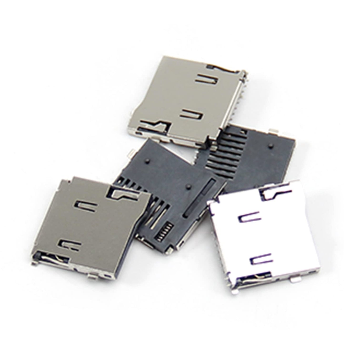 Fielect 10pcs TF Card Connector Holder Spring Loaded Push Type PCB Mount Connector 9 Pin