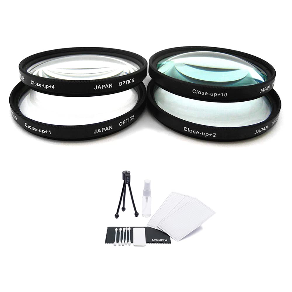 UltraPro 52mm Digital High-Resolution 4-pc Close-Up Macro Filter Set (+1, +2, +4, and +10 Diopters) with Deluxe Filter Carry Case for Select Canon