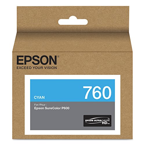 Epson T760220 UltraChrome HD Cyan Standard Capacity Cartridge Ink