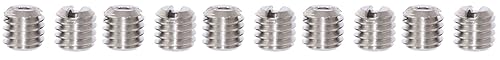 10 Pack Slotted Post 9mm Tripod Bushing 1/4" 3/8" Adapter Convertor Stainless Steel Desmond Screwdriver Slot