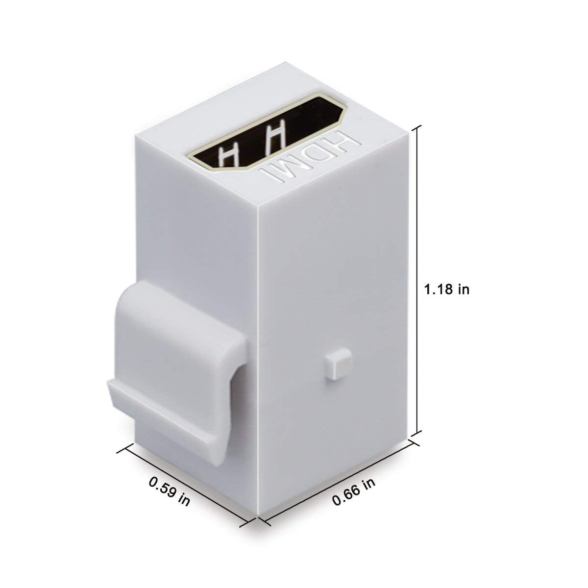 Phizli HDMI Keystone Jack 4K, 20 Pack HDMI Keystone Insert Female to Female Coupler Video Adapter (White)