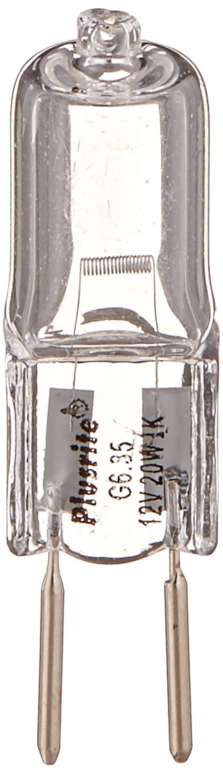 Plusrite 3309 20 Watt 12 Volt Bi-Pin Clear Halogen Light Bulb,