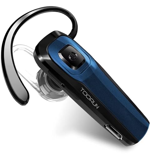 TOORUN Bluetooth Earpiece, M26 Bluetooth Headset Handsfree V5.0 Wireless Earpiece Headphone with Noise Reduction and Microphone Compatible for Android
