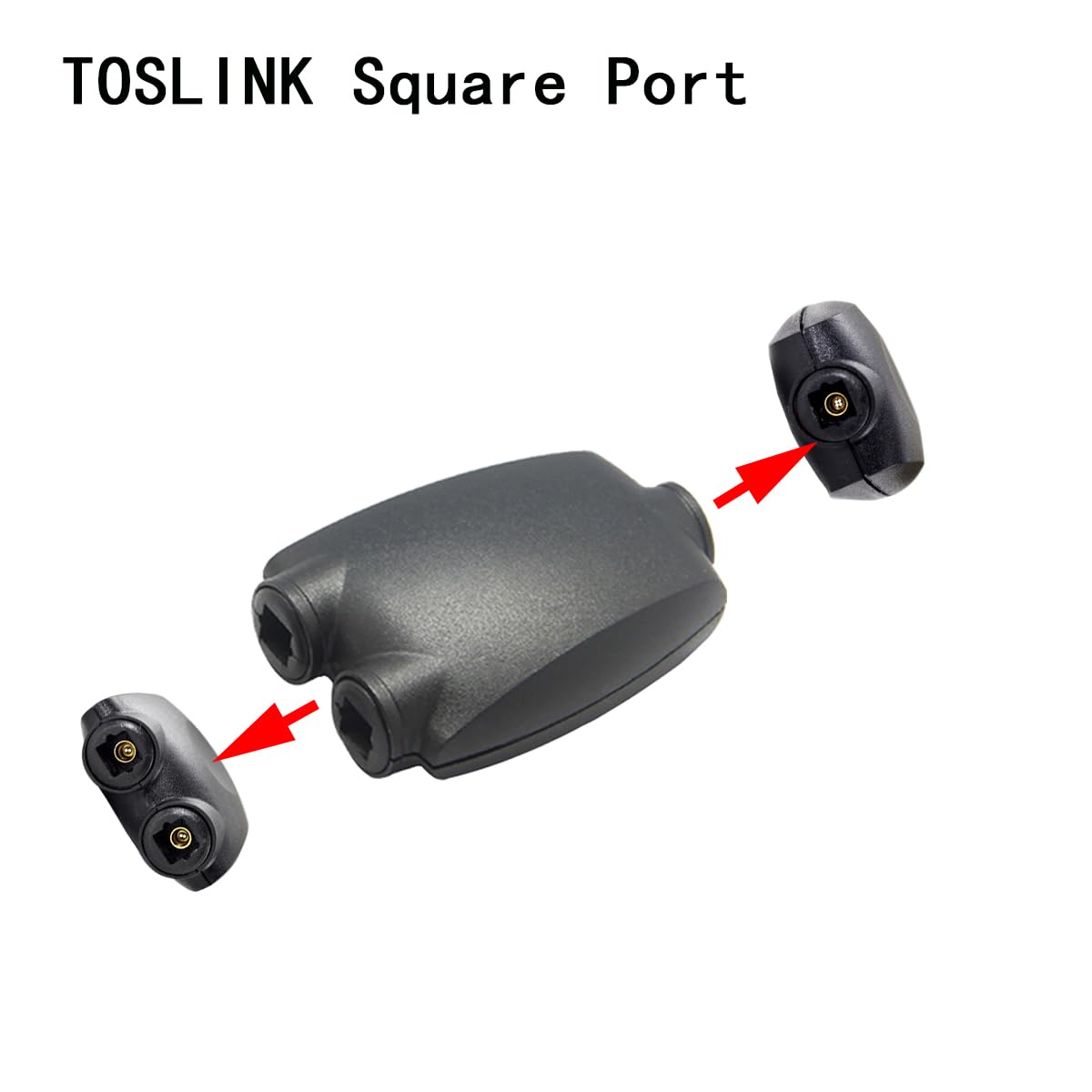 rgzhihuifz Fiber Optic Audio Splitter Female to 2 Female Optical Toslink Extension Adapter