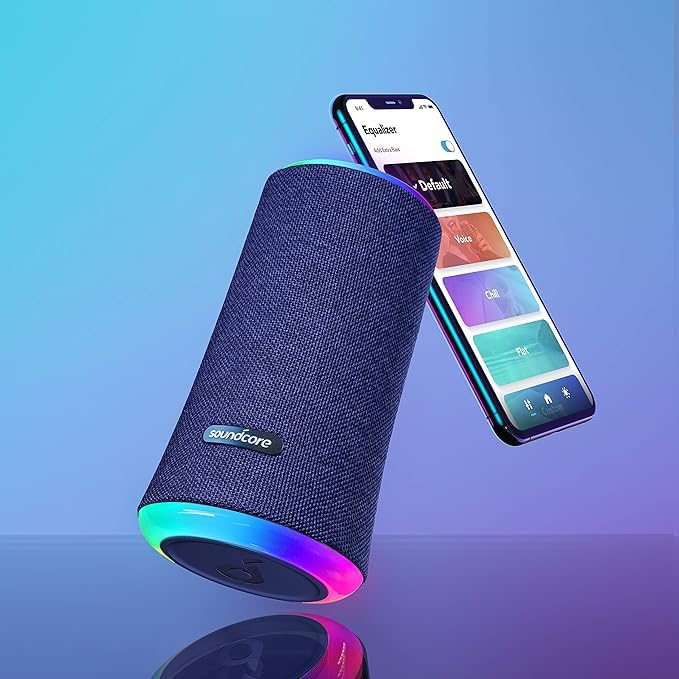 Anker Soundcore Flare 2 Bluetooth Speaker, with IPX7 Waterproof Protection and 360° Sound for Backyard and Beach Party, 20W Wireless Speaker