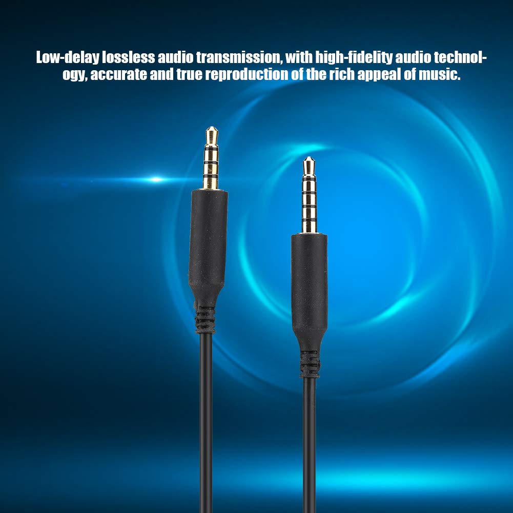 Replacement Audio Cable for Gaming Headset 2M 3.5mm Gold Plated Male to Male Audio Cord for AstroA10 A30 A50 Gaming Headset