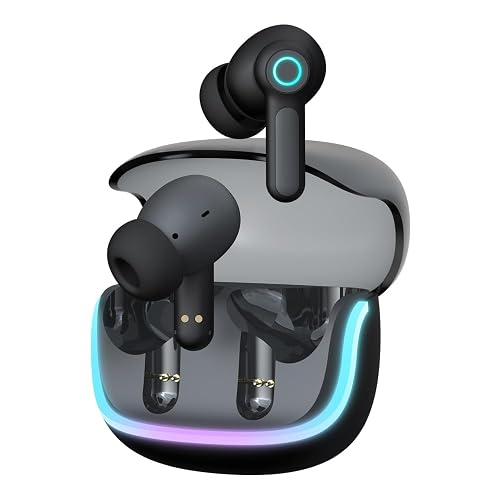 ELECBIRD G07 Wireless Earbuds with RGB LED Light Gaming Earbuds with 40ms Low Latency Dual Game and Music Mode Earphones Wireless Headphones with 50