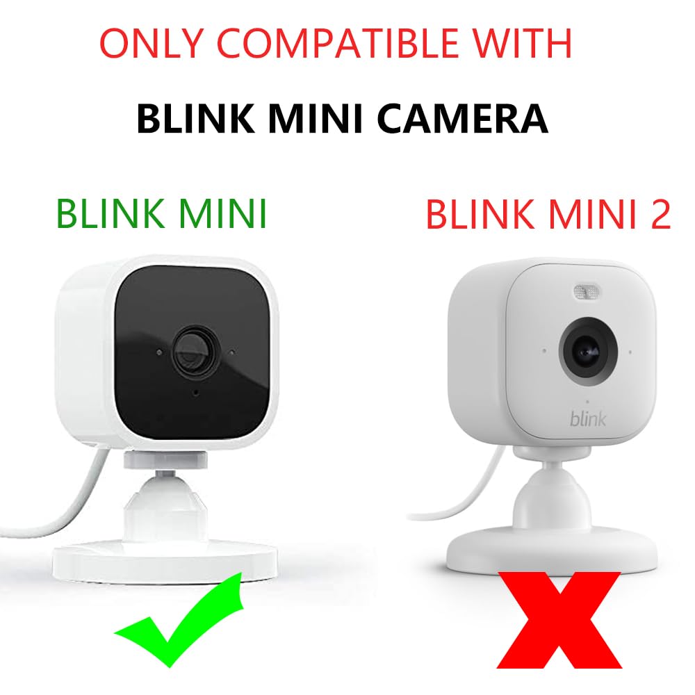 Teccle ( Pack of 2 ) Window Mount for Blink Mini, Through Window Use Blink Mini Camera, No Need to Run Wiring Outdoors (White/Pack of 2)