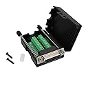 TwinkleBay D-SUB DB15 Female 15 Pin Jack Port to Terminal Breakout Board Connector, 2 Row Plug with Case