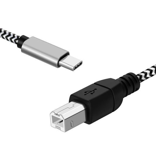 TNP Premium USB C to USB B Cable - High-Speed Printer Cable to USB C, MIDI to USB C, Durable, Universally Compatible USB Type B 2.0 to USB Type C Cord