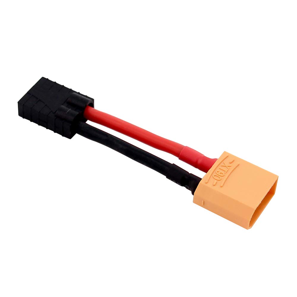 OliRC 3pcs XT90 Male Connector Adapter Cable - 12awg 5cm Wire(C49-3)