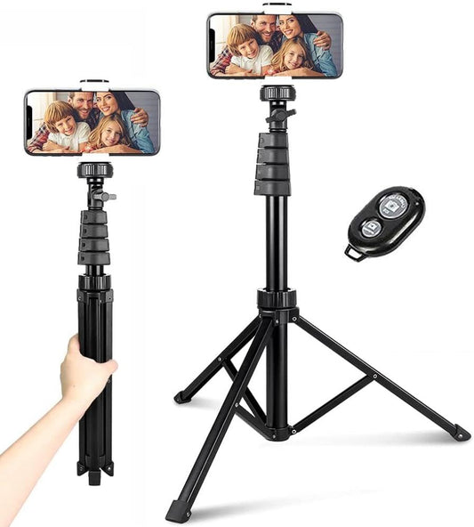 Tripod Selfie Stick Wireless Monopod Compatible with Samsung Galaxy S24/S23/S21/S20 FE (Fan Edition), Remote Shutter Built-in Self-Portrait Extendable