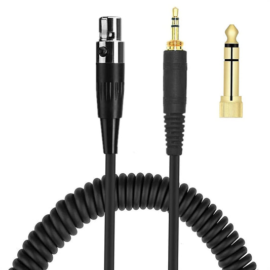 BUTIAO HD 490 Pro Cable, Mini XLR 4 Pin Female 6.35mm Replacement Spring Cable Extension Cord for Sennheiser HD 490 Pro Plus, AKG K371BT, Pioneer…