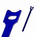 NavePoint 8 Inch Hook and Loop Reusable Strap Cable Cord Wire Ties 50 Pack Blue