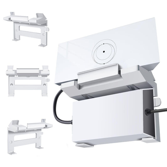 TNP for Starlink Gen 3 Router Mount - Wall Bracket Mounting Kit for Starlink V3 Mesh WiFi Router & Power Supply - 2 in 1 Space Saving Wall Mount