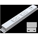 12” Hardwired Power Strip (NO Power Cord), 4 Vertical Outlets (NOT Tamper Resistant), with Ears (with mounting tabs on Both Ends), 15A (NOT a 20 Amp