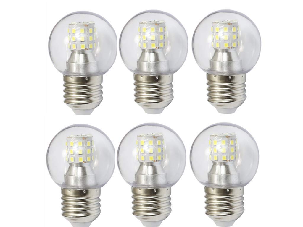 A15 LED Bulb G45 7W Mini Globe LED Bulb LED Candelabra Bulb for Ceiling Fan Decorative Lights, E26/E27 Medium Base,7W(60W Equivalent),AC85-265V,Not