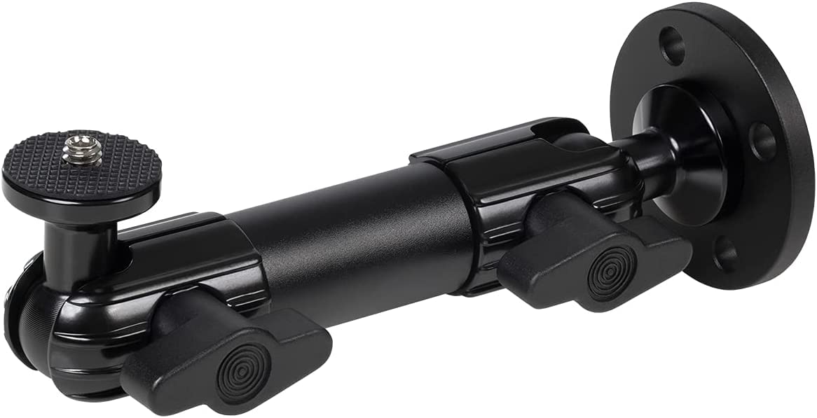 Elgato Wall Mount - Sturdy Horizontal Articulated Arm with 1/4 inch Thread for Easy Mounting and Adjusting of Lights, Cameras, and Microphones