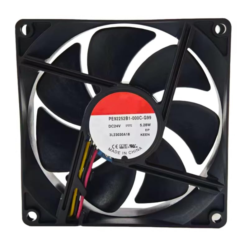 PE92252B1-000C-G99 DC 24V 5.28W 92x92x25mm 3-Wire Cooling Fan