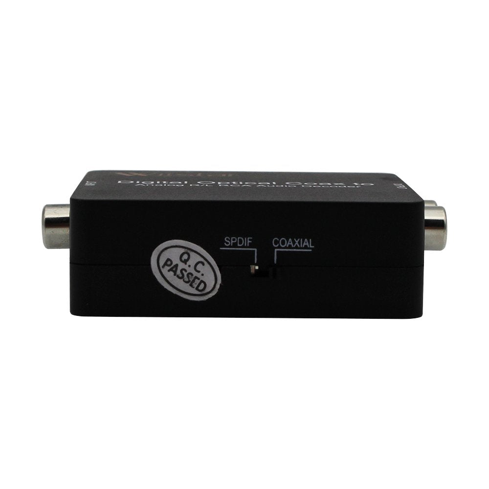Wiistar Fiber Optical Decoder Support AC3/DTS/Toslink Coaxial Digital to Analog Audio L/R Decoder 3.5mm Earphone