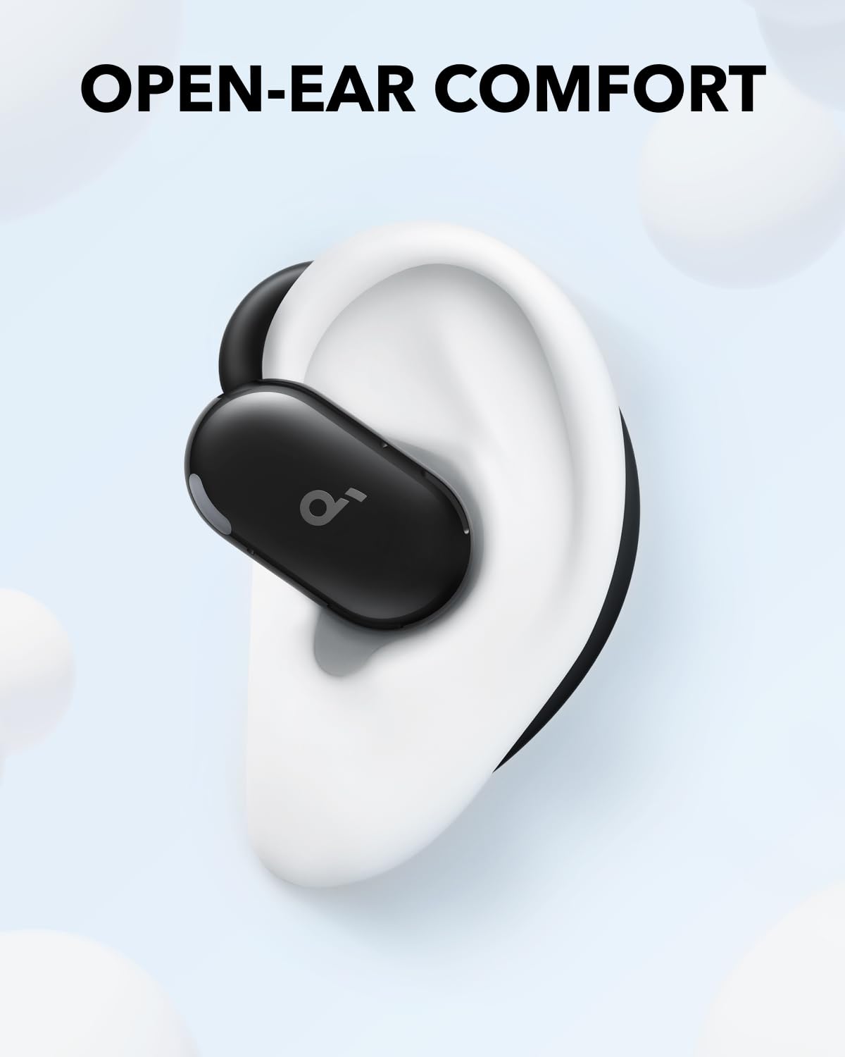 Soundcore V20i by Anker Open-Ear Headphones, Adjustable Ear Hooks, Ultra-Comfort, Snug Fit, Powerful Sound, Clear Calls, IP55, 36H Playtime, Bluetooth