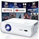 Aurzen EAZZE D1 Smart Projector with WiFi and Bluetooth, Officially-Licensed APP, Auto Focus/Keystone, DoIby Audio 16W Speakers, Native 1080P, HDR10