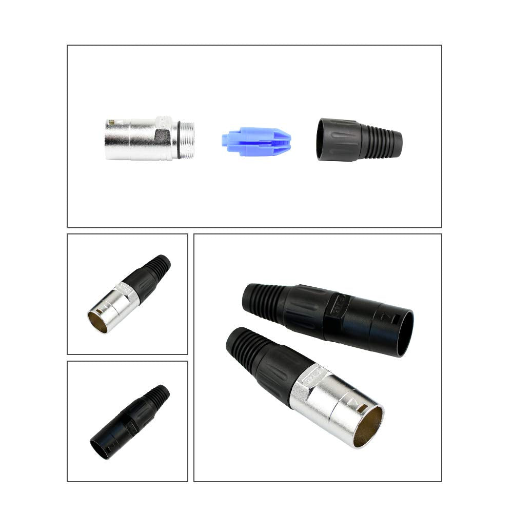 BESCOOS Toronce Profession RJ45 Date Media Ethercon Cable Connector(Black,4Pack)