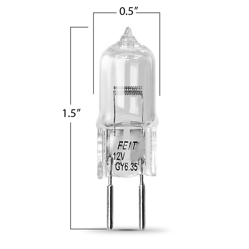 Feit Electric BPQ50T4/RP 50-Watt T4 JC Halogen Bulb with Bi-Pin Base, Clear