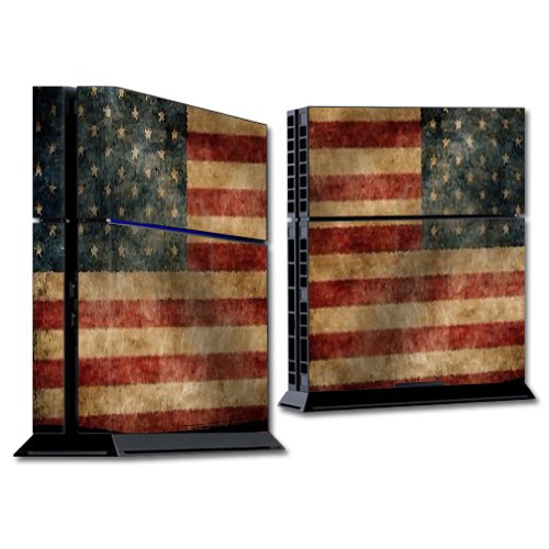 MightySkins Skin Compatible with Sony PS4 Console - Vintage Flag | Protective, Durable, and Unique Vinyl Decal wrap Cover | Easy to Apply, Remove,
