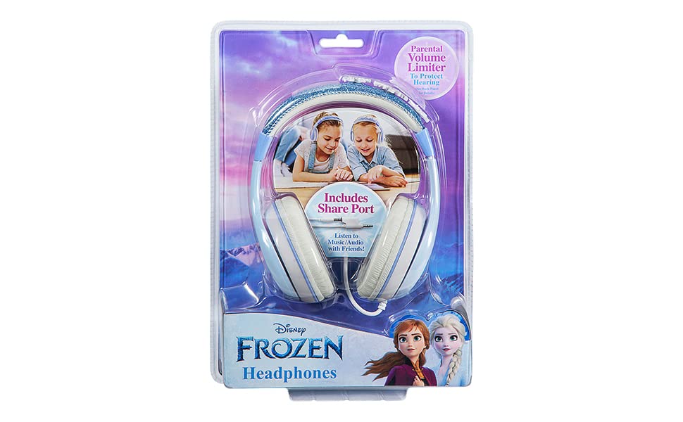 Disney Frozen Kids Headphones with 3.5mm Jack, Wired Headphones for School, Home or Travel