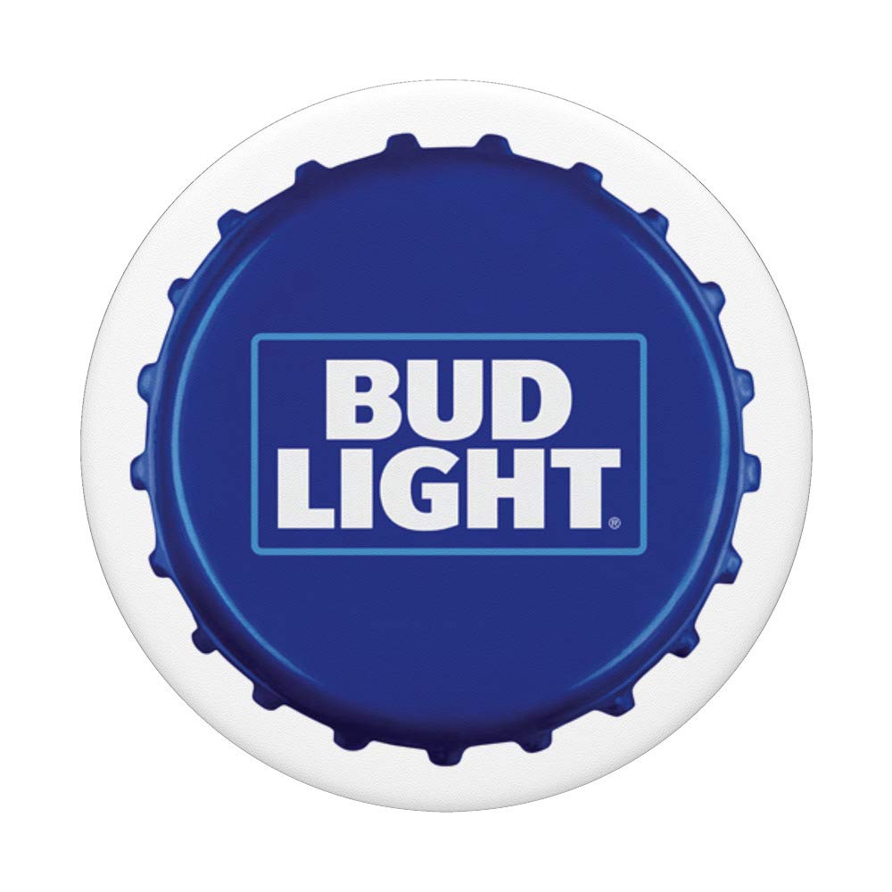 Bud Light White Beer Cap PopSockets Stand for Smartphones & Tablets PopSockets PopGrip: Swappable Grip for Phones & Tablets