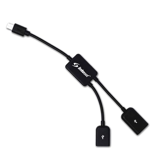 Inteset USB 2.0 & Micro USB OTG Y Cable for Controlling The F-TV Stick, Pendent, or Cube, Supports Wireless Keyboards and The IReTV for Universal